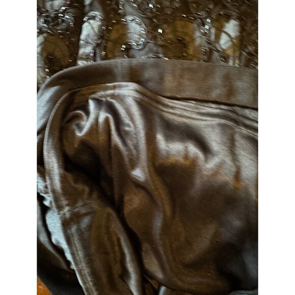 Sue Wong Dress Women 2 Black Lace Beaded‎ Illusion Knee Length Mini Sheath Party - Picture 10 of 14